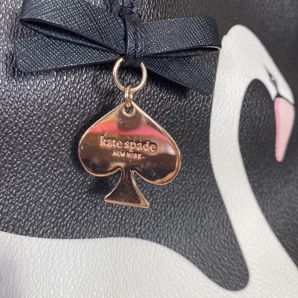 Kate Spade Black and Pink Swan Tote Bag - Picture 2 of 15
